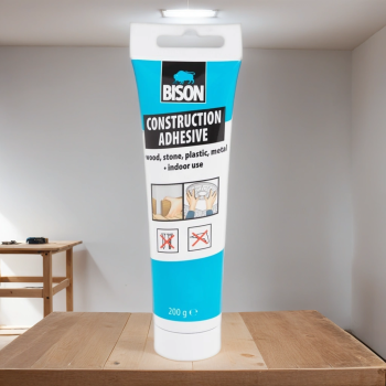 Bison Montagekleber 200 g Tube auf Werkbank